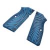 Guuun G10 Grips for Browning Hi Power and Tisas Regent BR9, Sunburst Tactical Texture - Blue/Black view 3
