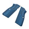 Guuun G10 Grips for Browning Hi Power and Tisas Regent BR9, OPS Eagle Wings Texture - Blue/Black view 3