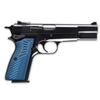 Guuun G10 Grips for Browning Hi Power and Tisas Regent BR9, OPS Eagle Wings Texture - Blue/Black view 4