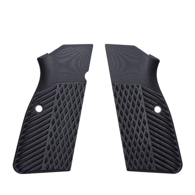 Guuun G10 Grips for Browning Hi Power and Tisas Regent BR9, OPS Eagle Wings Diamond Texture - Black