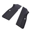 Guuun G10 Grips for Browning Hi Power and Tisas Regent BR9, OPS Eagle Wings Diamond Texture - Black view 3