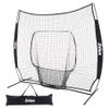ZELUS 7x7ft Baseball Practice Net | Portable Hitting & Pitching Net with Frame, Black view 1