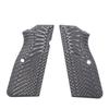 Guuun G10 Grips for Browning Hi Power and Tisas Regent BR9, OPS Eagle Wings Texture - Grey view 1