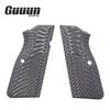 Guuun G10 Grips for Browning Hi Power and Tisas Regent BR9, OPS Eagle Wings Texture - Grey view 2