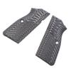 Guuun G10 Grips for Browning Hi Power and Tisas Regent BR9, OPS Eagle Wings Texture - Grey view 3