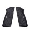 Guuun G10 Grips for Browning Hi Power and Tisas Regent BR9, Sunburst Tactical Texture - Black view 1