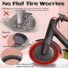 GLDYTIMES 50/75-6.1 Scooter Tire Solid: 8.5 Inch Tubeless Tires Replacement for Hover 1 Journey Jive Pioneer Aovopro ES80 Gotrax GXL V2 Rival Hiboy S2 Electric Scooter, 8 1/2'' Wheels Red 1 Pcs view 4