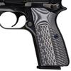 Guuun G10 Grips for Browning Hi Power and Tisas Regent BR9, OPS Eagle Wings Diamond Texture - Grey view 1