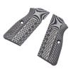 Guuun G10 Grips for Browning Hi Power and Tisas Regent BR9, OPS Eagle Wings Diamond Texture - Grey view 3