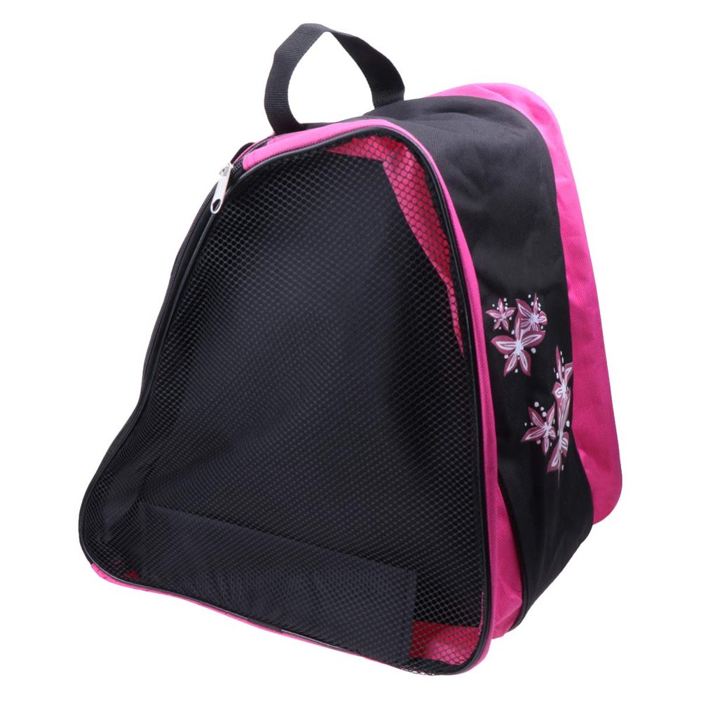 BESPORTBLE Ice Skate Bag for Carry Ice Skates Roller Inline Kids Adults Children Shoes Storage Organizer Pink