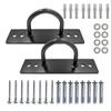 Battle Ropes Anchor Kit, 2 Sets Battle Rope Wall Ceiling Mount Kit Bracket Hook for Suspension Straps Crossfit Gymnastic Rings, Body Weight Strength Training Systems, Yoga Swings Hammocks