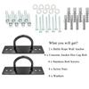 Battle Ropes Anchor Kit, 2 Sets Battle Rope Wall Ceiling Mount Kit Bracket Hook for Suspension Straps Crossfit Gymnastic Rings, Body Weight Strength Training Systems, Yoga Swings Hammocks view 4