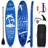 GYMAX Paddle Board, 9.8'/10'/11' x 6" Inflatable Stand Up Paddle Board with SUP Accessories, Removable Fin, Paddle & Carry Bag, Blow Up Paddle Boards Standing Boat for Adults Youth (Navy, 9.8FT) view 1