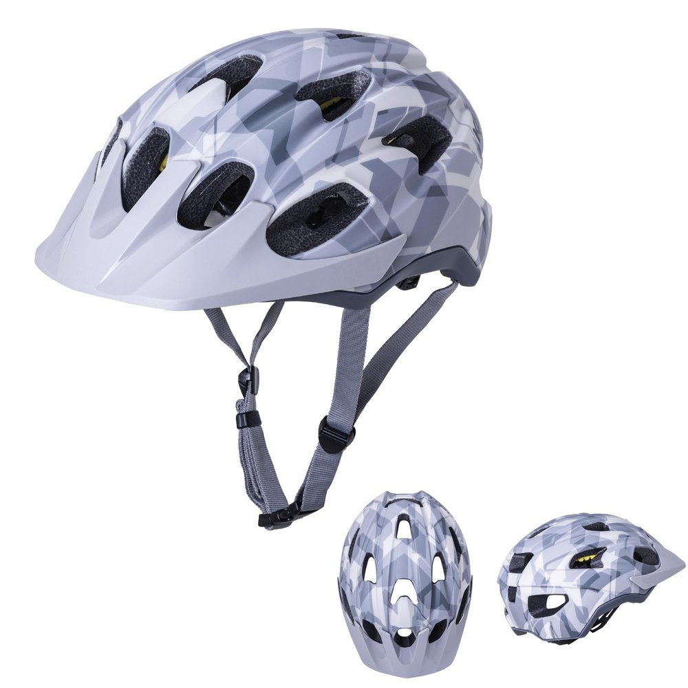 Kali Protectives Pace Camo Adult Off-Road BMX Cycling Helmet - Matte Grey/Large/X-Large