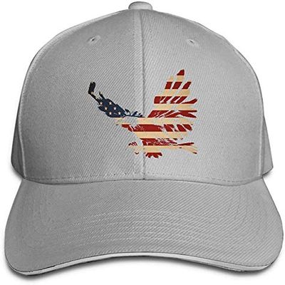 American Flag Patriotic Soaring Eagle Unisex Hats Trucker Hats Dad Baseball Hats Driver Cap Gray
