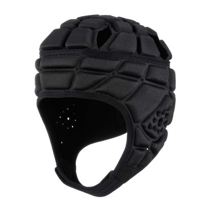 Surlim Rugby Helmet Soft Shell Helmets for Flag Football Scrum Cap Soft Helmet for Kids Youth (Black, X-Large)