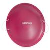 Slippery Racer ProDisc 26 Inch Heavy Duty Aluminum Iron Alloy Metal Kids Winter Saucer Snow Sled with Dual Riveted Soft Grip Rope Handles, Pink view 1