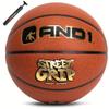 AND1 Street Grip Premium Composite Leather Basketball & Pump- Official Size 7 (29.5) Streetball, Made for Indoor and Outdoor Basketball Games (Orange) view 1