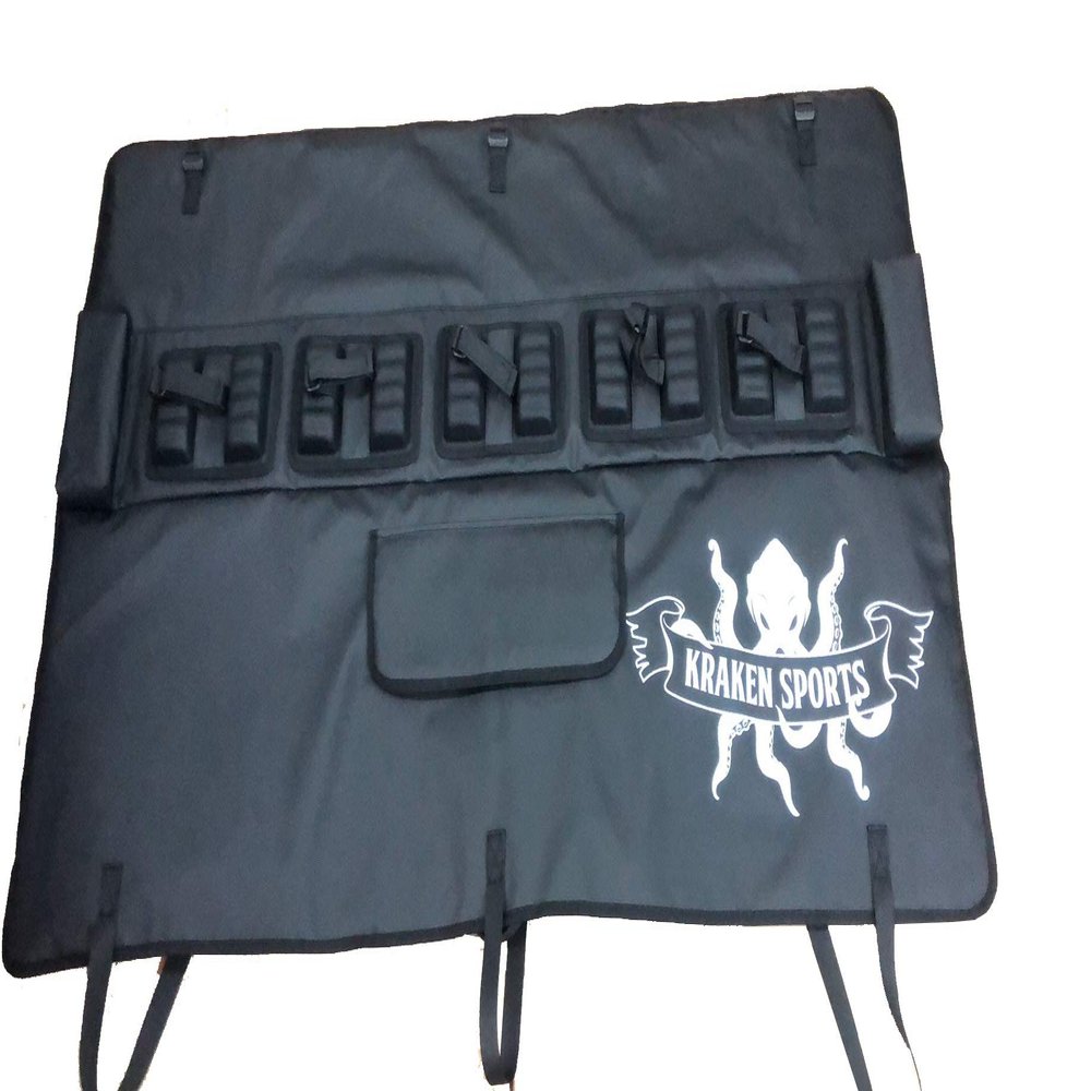 Compact Truck - Kraken Tailgate Bike Pad with Straps and Built in Bike Spacing - Compact Trucks