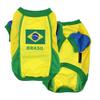 Parisian Pet Dog Jersey  Embroidered Brasil Mesh Fabric Soccer & Sportswear  Lightweight Football Olympic Pet Clothes for Large Dogs - L view 1