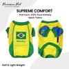 Parisian Pet Dog Jersey  Embroidered Brasil Mesh Fabric Soccer & Sportswear  Lightweight Football Olympic Pet Clothes for Large Dogs - L view 2