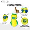 Parisian Pet Dog Jersey  Embroidered Brasil Mesh Fabric Soccer & Sportswear  Lightweight Football Olympic Pet Clothes for Large Dogs - L view 3