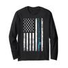 American Flag Fishing Shirt Vintage Fishing Long Sleeve T-Shirt view 1