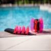 Aqualogix Medium Resistance Hybrid Aquatic Training Fin Set - Pink | Aquatic Cuffs | Quick Start Guide | Leg Water Weights | Strength, HIIT & Swim Training | Pair (MRPCFIN_Pink) view 2
