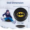 Slippery Racer ProDisc 26 Inch Heavy Duty Aluminum Iron Alloy Metal Kids Winter Saucer Snow Sled with Dual Riveted Soft Grip Rope Handles (Batman) view 2