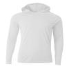 Hardcore Men's Long Sleeve Hooded Rash Guard Comfortable Performance Swim Shirt White 3X-Large view 1