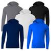 Hardcore Men's Long Sleeve Hooded Rash Guard Comfortable Performance Swim Shirt White 3X-Large view 2