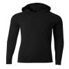 Hardcore Men's Long Sleeve Hooded Rash Guard Comfortable Performance Swim Shirt White 3X-Large view 3
