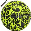 AND1 Fantom Rubber Basketball & Pump (Graffiti Series)- Official Size 7 (29.5) Streetball, Made for Indoor and Outdoor Basketball Games (Volt) view 1