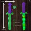 24" LED Purple, Green and Yellow Pixel Sword (Each) view 4