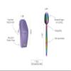 FinalSpork Collapsible, Reusable Metal Spork with Travel Case | Pocket-Sized | Stainless Steel & Platinum Grade Silicone | Eco-Friendly | Porpoise-Ful Purple Case, Rainbow Spork view 3