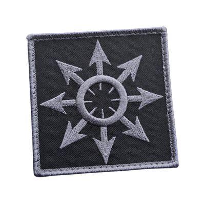 Chaos Star Arrows Cross Chaosphere Symbol of Eight Magic Morale Touch Fastener Patch (Black Subdued)