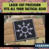 Chaos Star Arrows Cross Chaosphere Symbol of Eight Magic Morale Touch Fastener Patch (Black Subdued) view 3