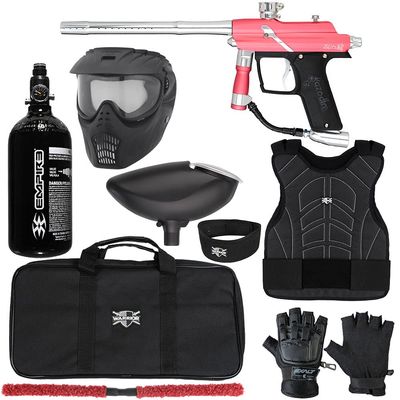 Action Village Azodin Blitz 4 Protector Paintball Gun Package Kit Level 1 (Dust Pink/Polished Silver, Large/X-Large)