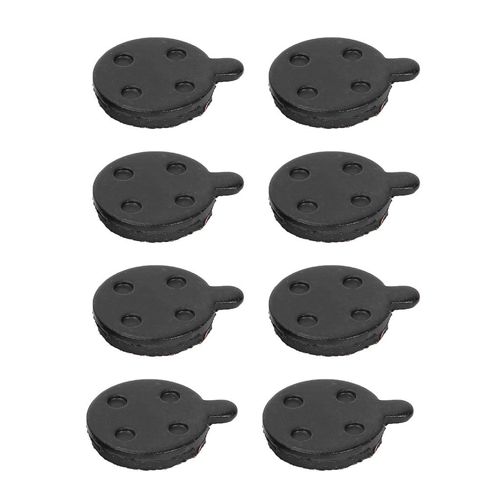 4 Pairs Bicycle Disc Brake Pads, Red Copper Semi to Metal Pads Bike Replacement Parts for Electric Scooter Bicycle