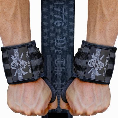 Iron Infidel Wrist Wraps for Weightlifting - 18" Heavy Duty Support for Working Out, Gym Accessories for Men - Use for Lifting, Crossfit, Fitness, Exercise, Bench Press, Powerlifting (1776)