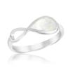 AeraVida Everlasting Infinity Bond Semi Mother of Pearl Inlay .925 Sterling Silver Ring | Pearl Rings for Women Sterling Silver | Infinity Rings for Women (8) view 1