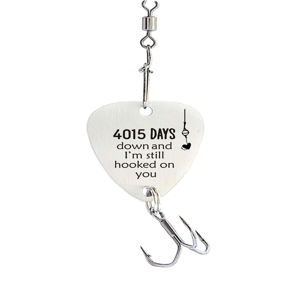 11 Year Wedding Anniversary for Him 4,015 Days Gifts for Men 11th Anniversary Fishing Lure for Husband Valentine Birthday Day