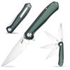 Eafengrow EF964 Pocket Folding Knife G10 Handle D2 Blade EDC Tactical Folder for Outdoor Camping Hiking (Green) view 1