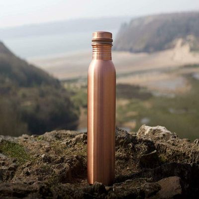 GDONLINE 100% Pure Copper Water Bottle Leak Proof Perfect Ayurvedic Health Benefits Vessel for Sports Fitness Yoga, Natural Health Copper Water Bottle 32 oz