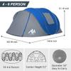 AYAMAYA Pop Up Tent 6 Person Easy Pop Up Tents for Camping with Vestibule, Double Layer Waterproof Instant Setup Popup Tent Big Family Camping Tents Beach Pop-up Tent Space for 2/3/4/5/6 People Man view 3