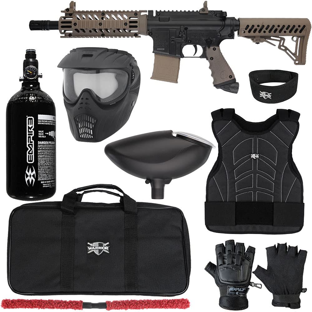 Action Village Tippmann TMC Protector Paintball Gun Package Kit Level 1 (Black/Tan, Small/Medium)