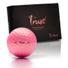 Trust Rosa Golden Pink Golf Ball, Urethane Covered, 3 Piece Golf Ball, Soft & Elasticity Feel, Green Side Control with Distance, Best for Female Golfers (12 Balls) view 1