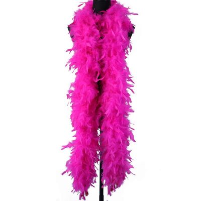 Alliico 60g & 100g, 6ft Long Fluffy Chandelle Feather Boas Costume 20s Party Accessory (60g, Magenta)