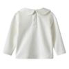 Toddler Kids Girls Boys Basic Peter Pan Collar Tee Shirt T-Shirts Tops Bottom Long Sleeve Solid Blouse Yellow view 4