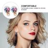 1pair Dried Flower Glass Earrings for Women Double-sided Spherical Ear Unique Ear Decor Present for view 2